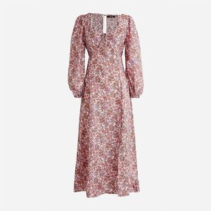 J. Crew Dusty Rose Floral Midi Dress